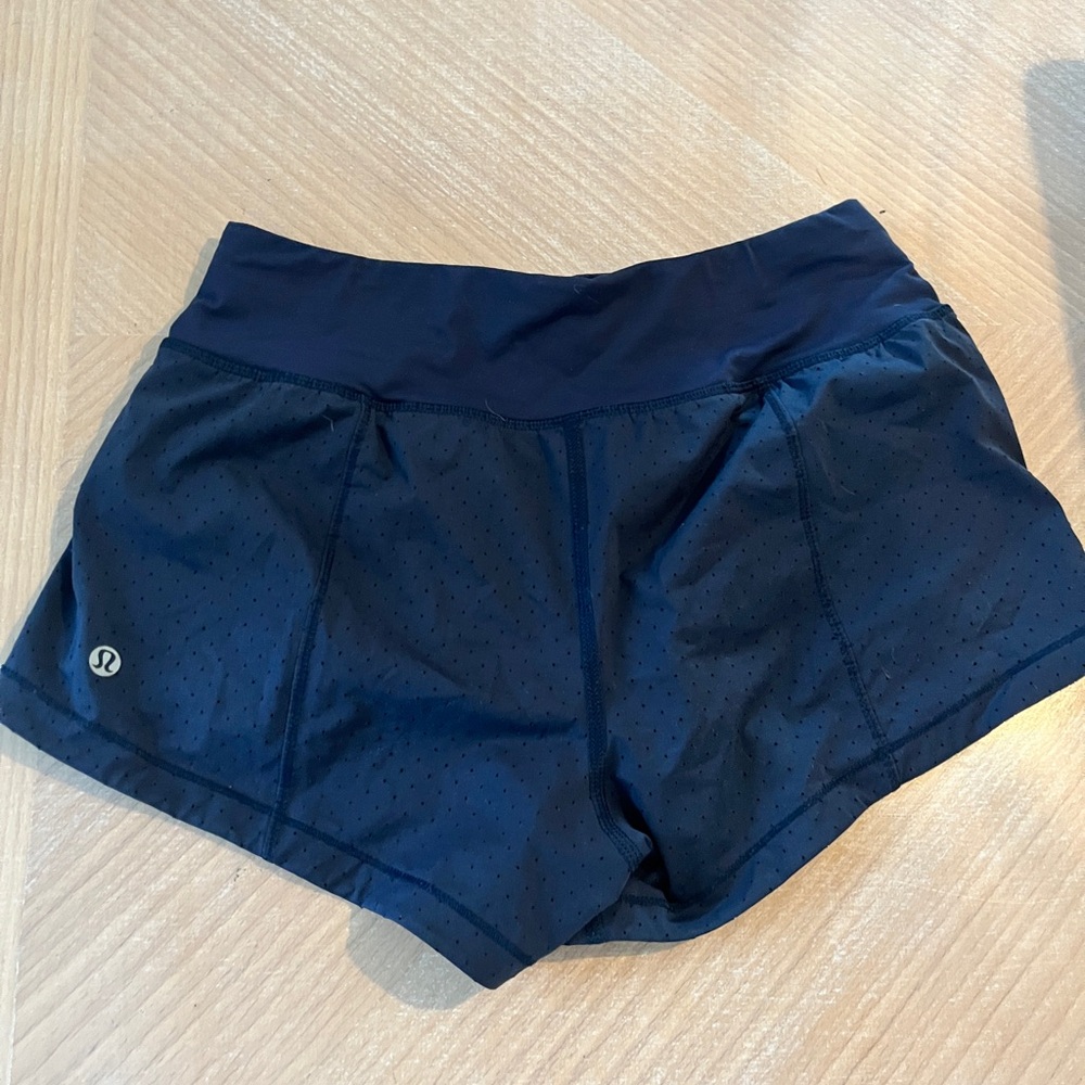 lululemon athletica Blue Athletic Shorts Lightweight Moisture-Wicking